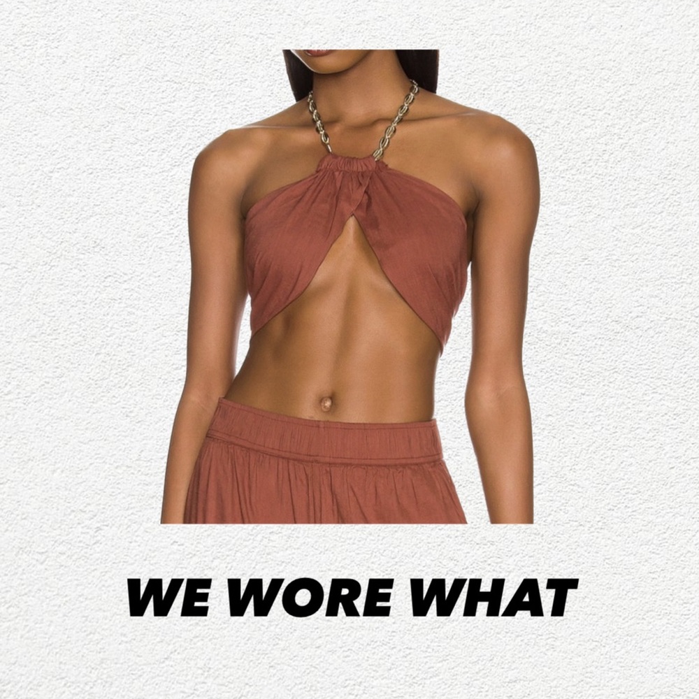 WeWoreWhat Bandana Wrap Halter Top